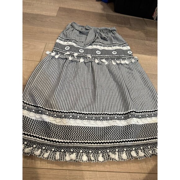 CHELSEA & VIOLET WOMENS BLACK AND WHITE MAXI SKIRT SMALL - Picture 2 of 8